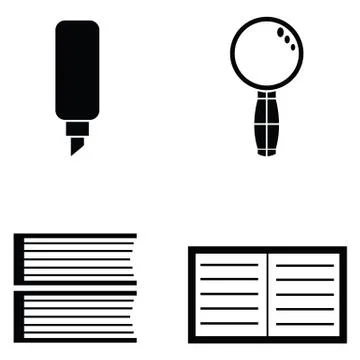 Office icon set Stock Illustration
