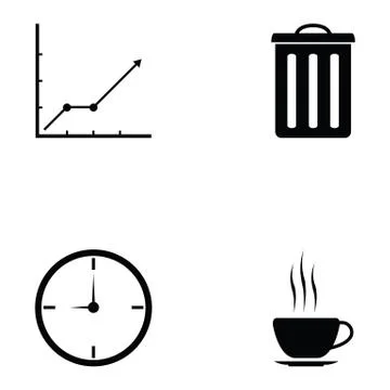 Office icon set Stock Illustration