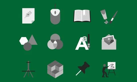 Office icon set Stock Illustration