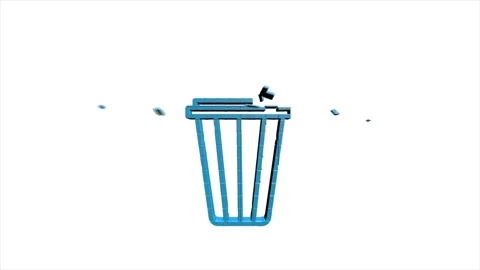 Office icon. Web 3D pixel icon set. Office, great design for any purposes Stock Footage 153860950