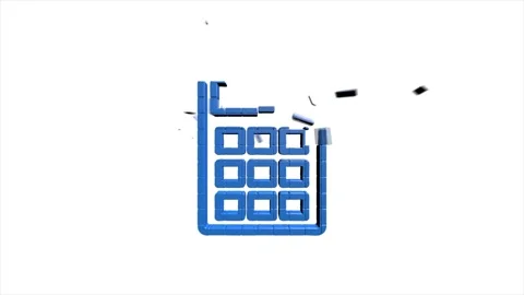 Office icon. Web 3D pixel icon set. Office, great design for any purposes Stock Footage 153873504