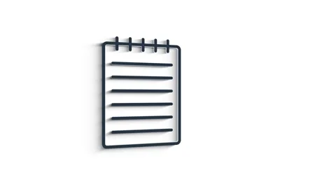 Office icon. Web 3D shadow icon set. Office, great design for any purposes Stock Footage 153811619