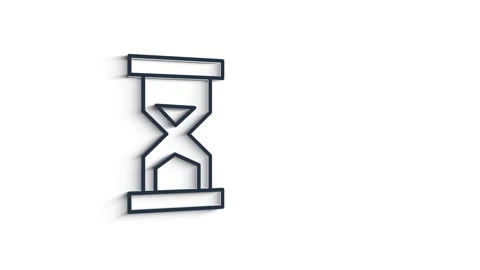 Office icon. Web 3D shadow icon set. Office, great design for any purposes Stock Footage 153812501