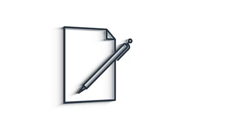 Office icon. Web 3D shadow icon set. Office, great design for any purposes Stock Footage 153814600