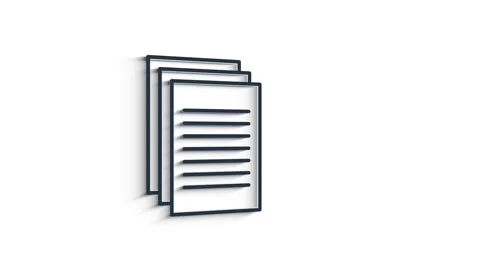 Office icon. Web 3D shadow icon set. Office, great design for any purposes Stock Footage 153816728