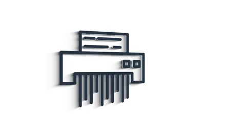 Office icon. Web 3D shadow icon set. Office, great design for any purposes Stock Footage 153820847