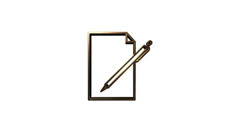 Office icon. Web 3D silver icon set. Office, great design for any purposes Stock Footage 153820451