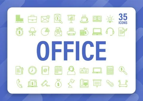 Office icon. Web icon set. Office, great design for any purposes. Vector stock Illustrazione stock