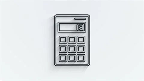 Office icon. Web line shadow icon set. Office, great design for any purposes Stock Footage 153861346