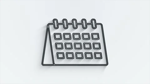 Office icon. Web line shadow icon set. Office, great design for any purposes Stock Footage 153862256