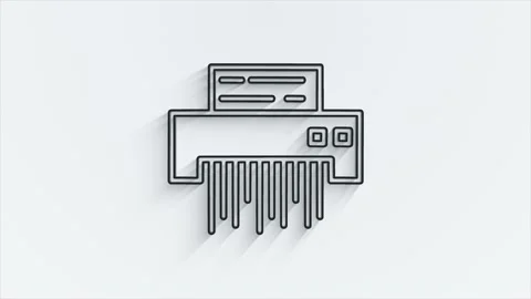 Office icon. Web line shadow icon set. Office, great design for any purposes Stock Footage 153864743