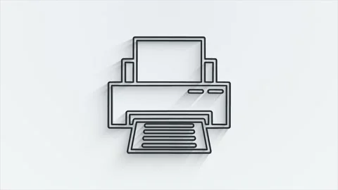 Office icon. Web line shadow icon set. Office, great design for any purposes Stock Footage 153866417