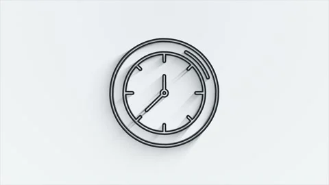 Office icon. Web line shadow icon set. Office, great design for any purposes Stock Footage 153868475