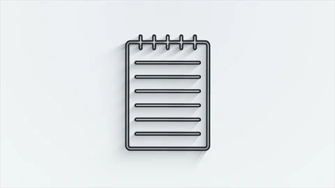 Office icon. Web line shadow icon set. Office, great design for any purposes Stock Footage 153870761