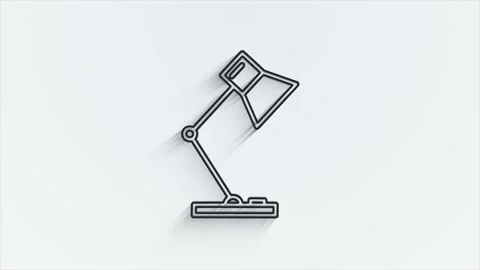 Office icon. Web line shadow icon set. Office, great design for any purposes Stock Footage 153871038