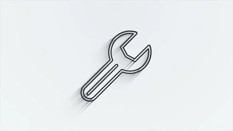 Office icon. Web line shadow icon set. Office, great design for any purposes Stock Footage 153871599