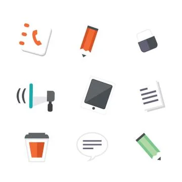 Office icons design Illustrazione stock