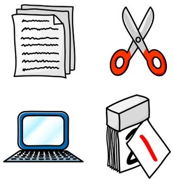 Office icons Stock Illustration