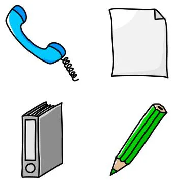 Office icons Stock Illustration