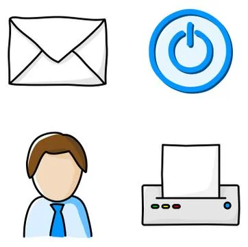Office icons Stock Illustration