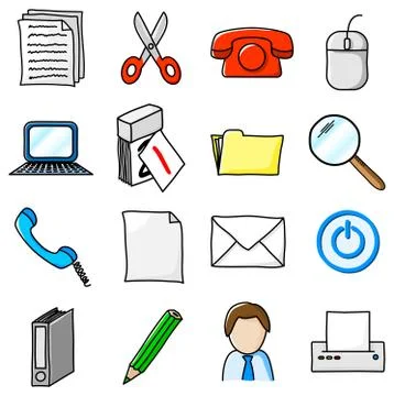 Office icons 스톡 일러스트
