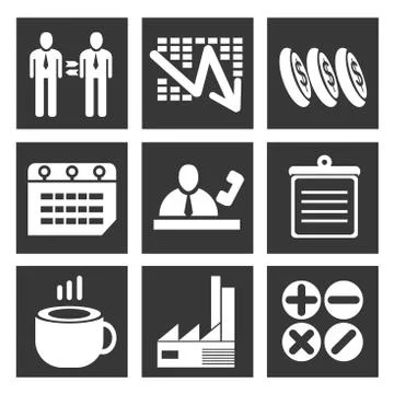 Office icons Stock Illustration