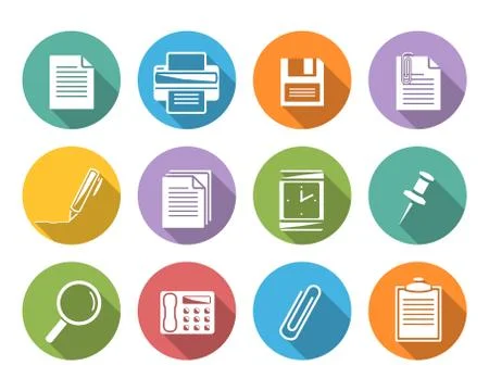 Office icons. Stock Illustration