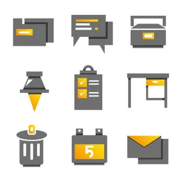Office icons Stock Illustration