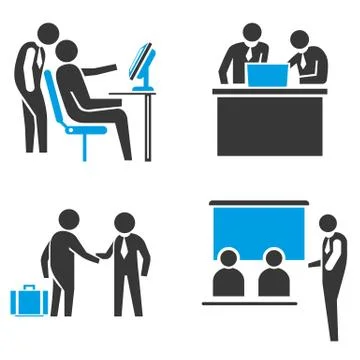 Office icons Stock Illustration