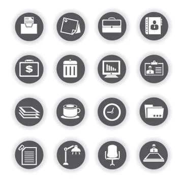 Office icons Stock Illustration