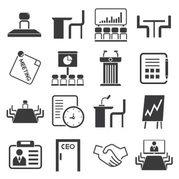 Office icons Stock Illustration