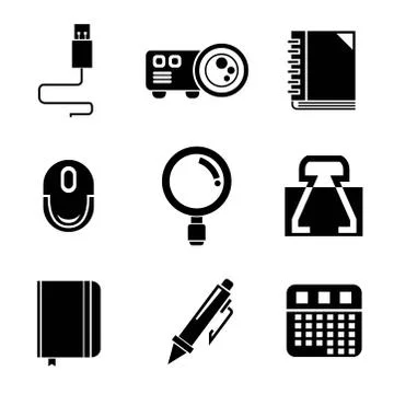 Office icons Illustrazione stock