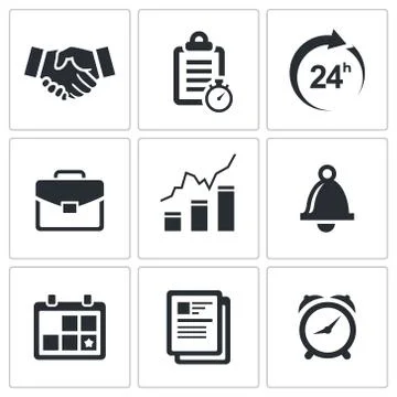 Office icons set Ilustração Stock