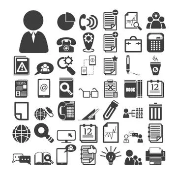 Office icons set Stock-Illustration