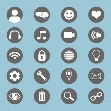 Office Icons Set Stock Illustration
