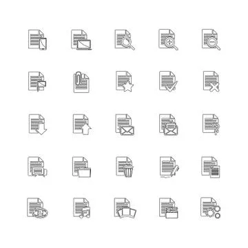Office icons set Stock Illustration