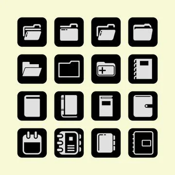 Office icosn Stock Illustration