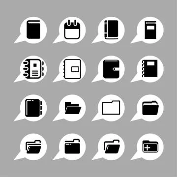 Office icosn Stock Illustration