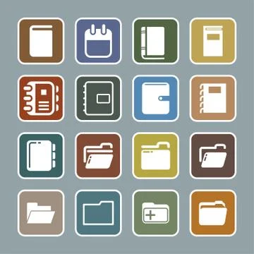 Office icosn Stock Illustration