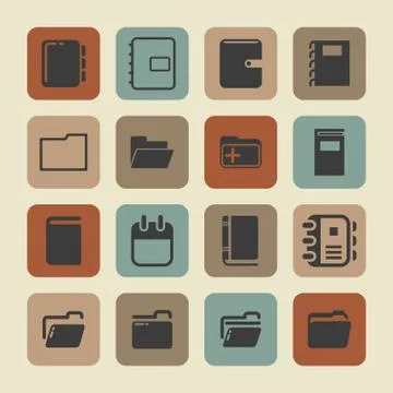 Office icosn Stock Illustration