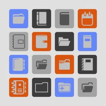 Office icosn Stock Illustration