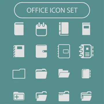 Office icosn Stock Illustration