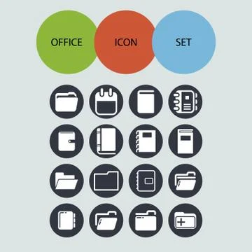 Office icosn Stock Illustration