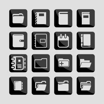 Office icosn Stock Illustration