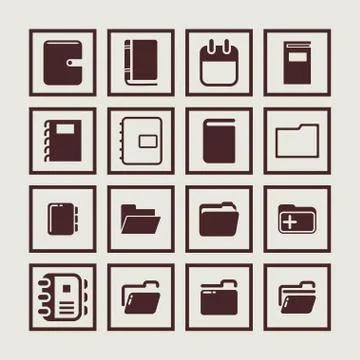 Office icosn Stock Illustration