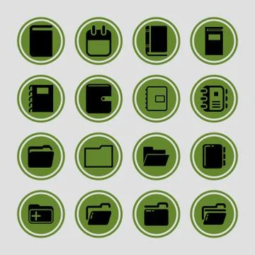 Office icosn Stock Illustration