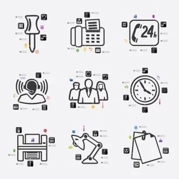 Office infographic Stock Illustration