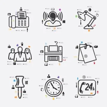Office infographic Stock Illustration
