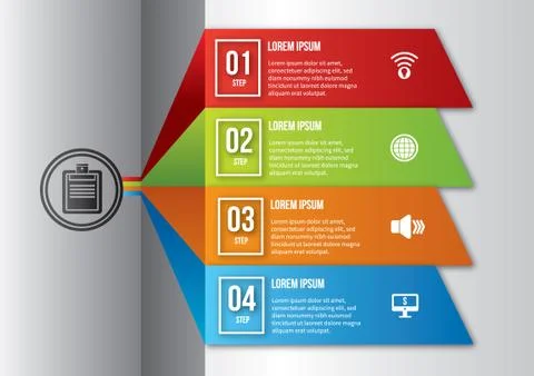 Office infographic Illustrazione stock