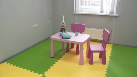 An office for intensive interaction, for specialists of helping professions. Stock Footage 235167818